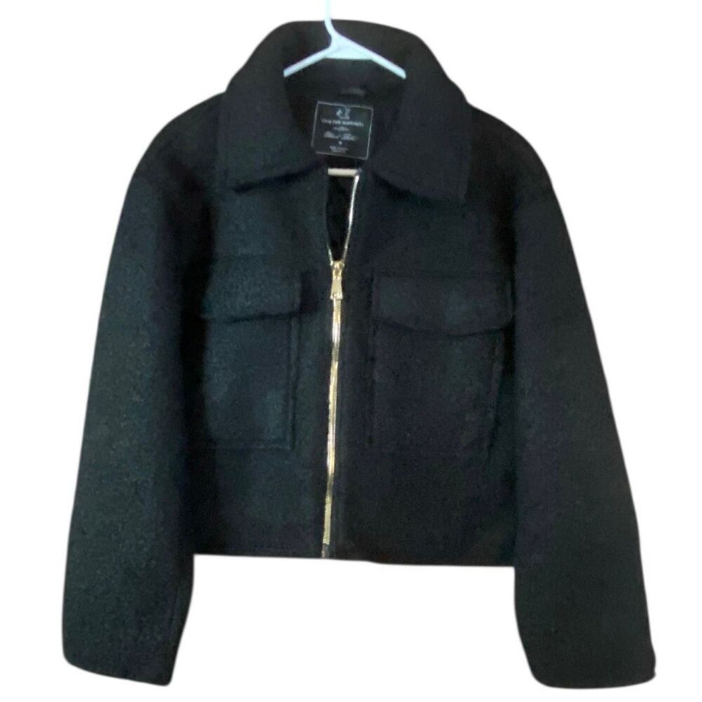 Love for Humanity Black Label Modern Glam Faux Fur Jacket Black Women M